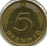 Germany - 1976 - KM 107 - 5 Pfennig - Mintmark "D" - München - VF+ - 5 Pfennig