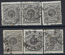 Luxembourg - Luxemburg - Timbres - Armoires De L'État  1875   6 X 2C. Oblitérés - 1859-1880 Stemmi