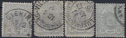 Luxembourg - Luxemburg - Timbres - Armoires   1875 / 80  4 X 10C.  ° - 1859-1880 Stemmi