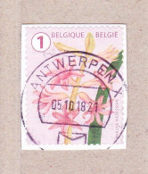 2017 Nr 4656 Gestempeld Op Fragment,bloemen. - Used Stamps