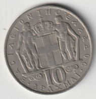 GREECE 1968: 10 Drachmai, KM 96 - Grèce