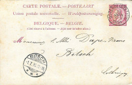 BELGIQUE - Entier Postal - D'Ostende Vers Bitsche - 1er Juillet 1896 - Cartas-Letras