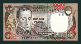 # # # Banknote Kolumbien (Colombia) 2.000 Pesos 1994 (P-439) UNC # # # - Kolumbien