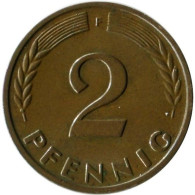 Germany - 1964 - KM 106 - 2 Pfennig - Mintmark "F" - Stuttgart - VF - 2 Pfennig