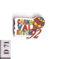 D71 Pin's CARNAVAL ENTON MENTON ? 92 MONTGOLFIERE BALLOON  Achat Immédiat - Luchtballons