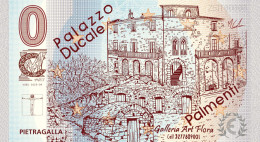 Banconota Zero Euro Souvenir  "CMART" Ricordo Della Città Di Pietragalla - Palazzo Ducale E Palmenti - Sonstige – Europa