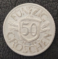 AUSTRIA- 50 GROSCHEN 1955. - Autriche