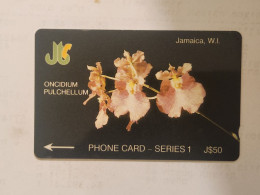 JAMAICA-(13JAMA--JAM-13A)-Oncidium Pulchellum-(59)-(13JAMA041417)-(J$50)-used Card+1card Prepiad - Jamaïque