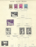 BELGIQUE Ca.1924-60: Les TP Présents Sur 10 Pages D'une Collection Ancienne, Obl. Et Neufs* - Other & Unclassified