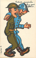 Themes Div-ref UU946-militaires-militaria-illustrateurs -illustrateur Remy -guerre 1939-45- Entente Cordiale- - Guerre 1939-45