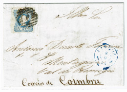 Portugal, 1854, # 2, Para Coimbra - Covers & Documents