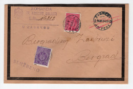 1934. KINGDOM OF YUGOSLAVIA,CROATIA,ZAGREB,IV ARMY COMMAND,OFFICIAL TO BELGRADE,POSTAGE DUE - Portomarken