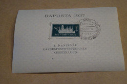Daposta Danzig,Bloc 1 B,Allemagne 1937,superbe état Neuf Avec Gomme - Nuovi