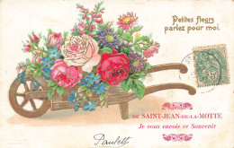 St Jean De La Motte * Souvenir Du Village ! * CPA Gaufrée Embossed - Autres & Non Classés