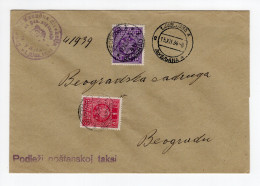 1934. KINGDOM OF YUGOSLAVIA,SLOVENIA,LJUBLJANA,STATE FINANCE OFFICE,COVER TO BELGRADE,POSTAGE DUE - Strafport