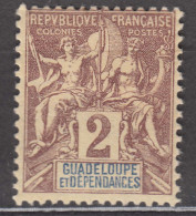 Guadeloupe 1892 Yvert#28 Mint Hinged (avec Charniere) - Unused Stamps