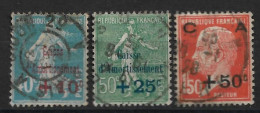 France 1927 N°246/48 Oblitérés Caisse D'amortissement. Cote 30€. - 1927-31 Sinking Fund