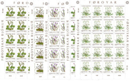 Färöer MI. 48 - 52 Flowers 5v Full Sheets 1980 MNH SG#47-51 - Färöer Inseln