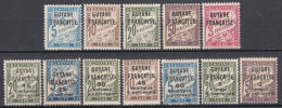 French Guiana, Guyane 1925 Timbres-taxe Yvert#1-12 Mint Hinged (avec Charniere) - Unused Stamps