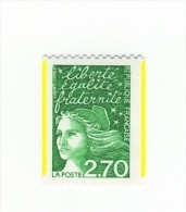 Luquet 2fr70 Vert De Roulette YT 3100j Avec Deux Demi-bandes. Superbe, Voir Le Scan. Cote YT : 4 €. - Unused Stamps