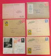 Esperanto  Lot De 13 Cartes Postales Et Enveloppes Vignettes Et Cachets Espérantistes éditeur Divers Dos Scanné - Esperanto