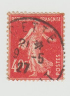 France Variété Du Timbre Semeuse De 1924 N° 194 Oblitéré Le 0 De 40c Est Brisé - Used Stamps