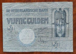 Nederland - 50 Gulden 1931 (type 1929) Minerva - 50 Florín Holandés (gulden)