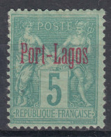 Port-Lagos 1893 Yvert#1 Mint Hinged (avec Charniere) - Nuovi