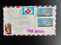 FRENCH POLYNESIA POLYNESIE 1972 AIR MAIL LETTER PAPEETE TO HAMBURG 31-03-1972 - Storia Postale