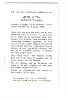 DP GREET NUTTIN Geboren Brugge 1949  Gestorven  1973 - Religion & Esotérisme