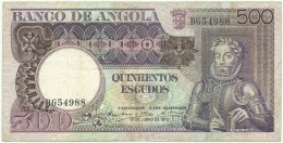 Angola - 500 Escudos - 10.6.1973 - Pick: 107 - Serie BG - Luiz De Camões - PORTUGAL - Angola