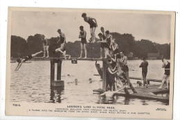 London (Royaume-Uni, London) : Swimming Lake In Hyde Park In 1910 (lively) PF. - Hyde Park