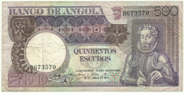 Angola - 500 Escudos - 10.6.1973 - Pick: 107 - Serie BG - Luiz De Camões - PORTUGAL - Angola