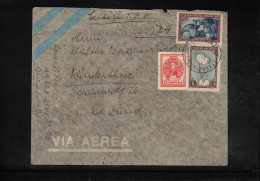 Argentina 1952 Interesting Registered Airmail Letter - Storia Postale