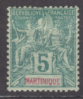 Martinique 1892 Yvert#34 Mint Hinged (avec Charniere) - Unused Stamps