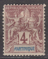 Martinique 1892 Yvert#33 Mint Hinged (avec Charniere) - Ungebraucht