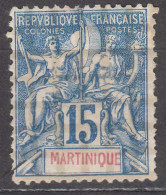 Martinique 1892 Yvert#36 MNG Quadrille - Unused Stamps