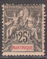 Martinique 1892 Yvert#38 Mint Hinged (avec Charniere) - Unused Stamps
