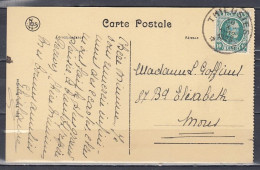 Postkaart Van Thieusies (sterstempel) Naar Mons - Postmarks With Stars