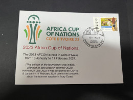 27-1-2024 (2 X 27) Africa Cup Of Nations (2023) Held In Côtes D'Ivoire From 13-1 To 11-2-2024 (with OZ Stamp) - Other & Unclassified