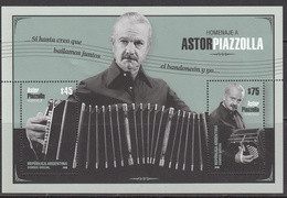 2018 Argentina Piazolla Music Accordion Souvenir Sheet MNH - Ongebruikt