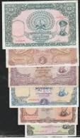 BURMA/MYANMAR MONEY1958 ISSUED AUNG SAN 6 NOTES SET 100,50,20,10,5,1 KYAT, VF - Myanmar (Birmanie 1948-...)