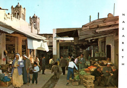 21198 NAZARETH Market Street Le Marché Vie Animée De La Rue     Israël    (2 Scans) - Israel