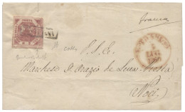 Antichi Stati Italiani - Napoli - Lettera Da Trani 5.7.60 Affrancata Con 2 Gr. Con Stampa Smossa E Rara Piega Verticale  - Sonstige & Ohne Zuordnung