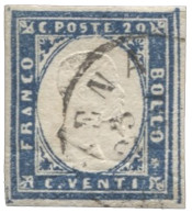 Antichi Stati Italiani - Sardegna - Bellissimo 20 Cent Azzurro Grigio - Modena - (15Cc) - Other & Unclassified