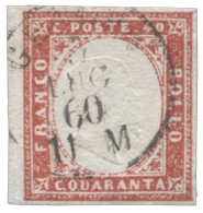 Antichi Stati Italiani - Sardegna - 40 Cent Rosso Con Buoni Margini - Oliva - (16C) - Altri & Non Classificati