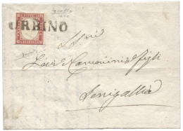 Antichi Stati Italiani - Sardegna - Fresca Lettera Da Urbino 04/61 Per Senigallia Affrancata Con 40 Cent Rosa Lilla - Ma - Other & Unclassified