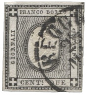 Antichi Stati Italiani - Sardegna - 2 Cent Nero Intenso Con Buoni Margini - Raro - Sorani - (20e) - Other & Unclassified