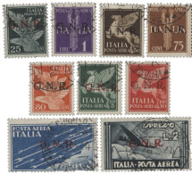 Repubblica Sociale  - G.N.R. Verona - 1944 R.S.I. - Posta Aerea Serie Completa Soprastampata GNR Emissione Di Verona - C - Other & Unclassified