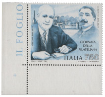 Italia - Repubblica - 1991 Repubblica - 750 Lire Giornata Della Filatelia Con La Sola Stampa Del Colore Azzurro - Franco - Otros & Sin Clasificación